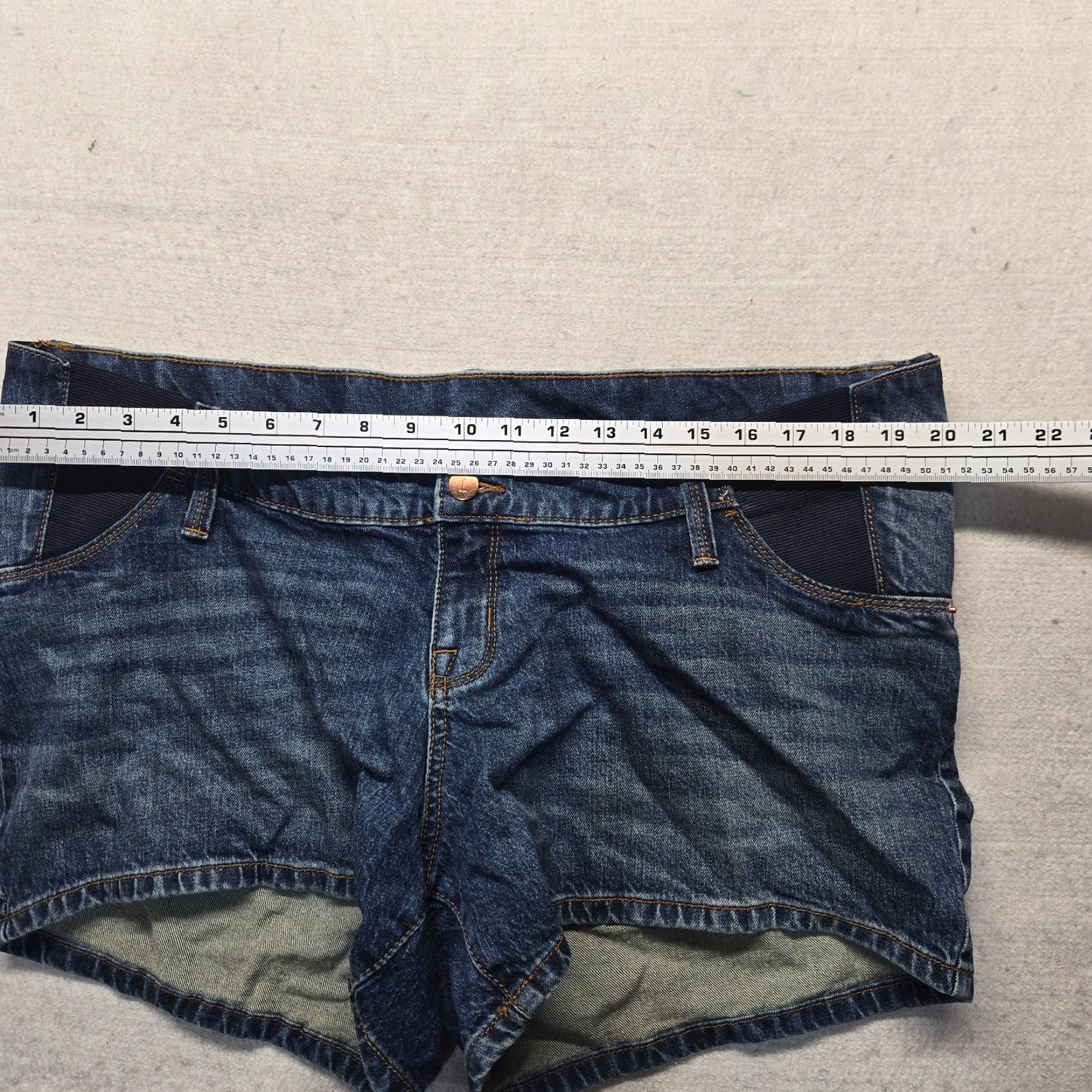 Denime Vintage Ingrid & Isabel Maternity Jean Shorts Women Size 12 Denim Midi Stretch Blue Casual Size 34" / US 12 / IT 48 - 3 Thumbnail