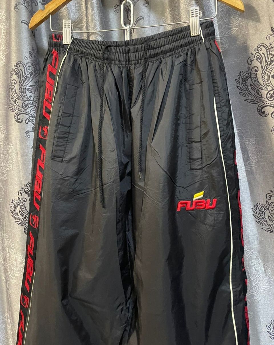 Fubu 💥Baggy Fubu Sidetape Track Nylon Pants 💥 Size US 36 / EU 52 - 2 Thumbnail