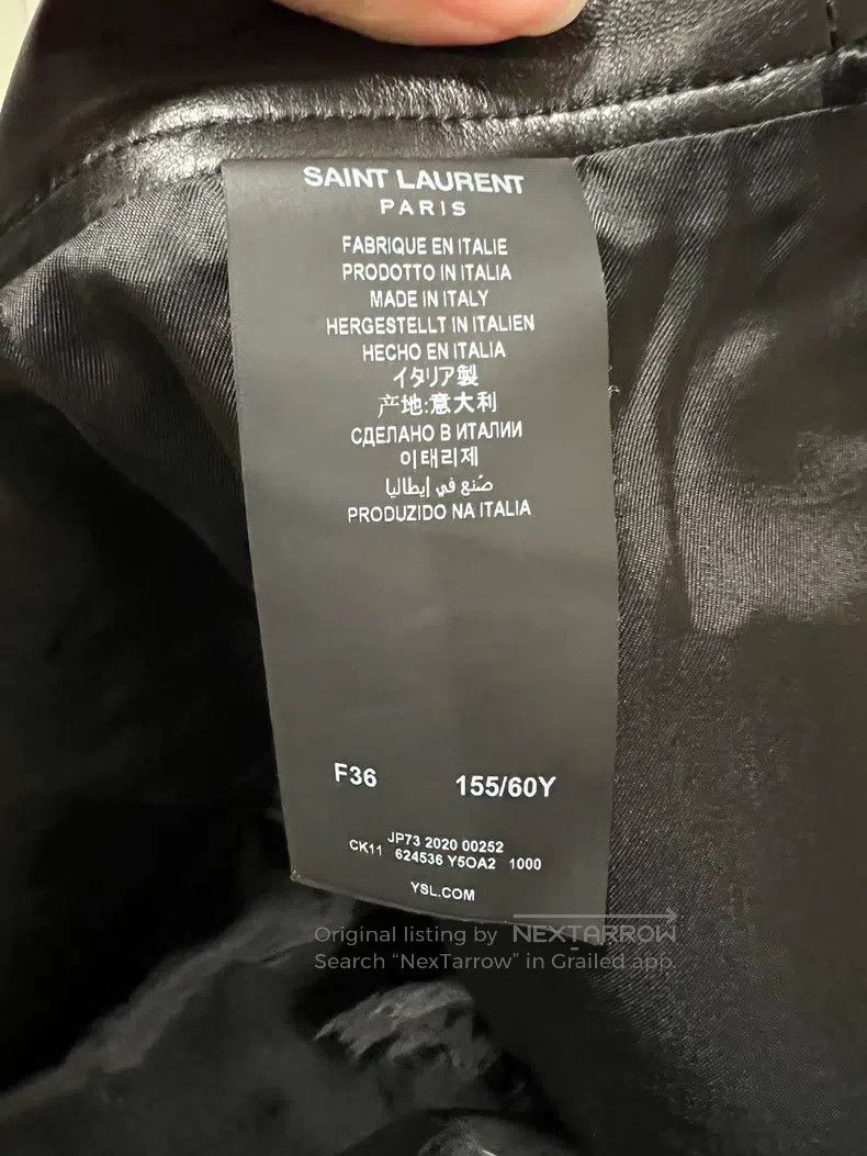 Saint Laurent Paris Saint Laurent Paris size F36 Classic Black A-Line Leather S Size 22" - 7 Thumbnail
