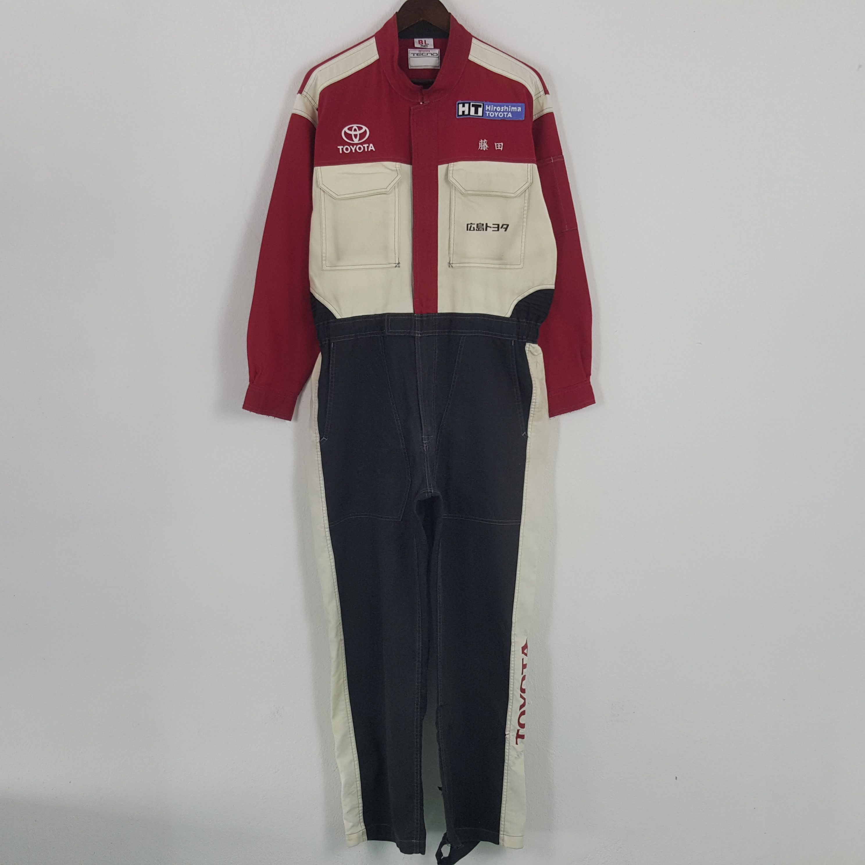 Japanese Brand × Vintage Vintage Toyota Racing Japan Coverall Jumpsuit Jacket Size US L / EU 52-54 / 3 - 4 Thumbnail