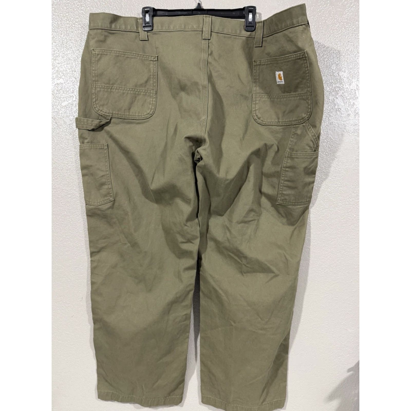 Carhartt Carhartt Pants Mens 48x30 Washed Duck Work Relaxed Fit Pant Green Workwear B324 Pants Mens Size 48 Big & Tall Green Carpenter Vintage Size US 32 / EU 48 - 7 Thumbnail