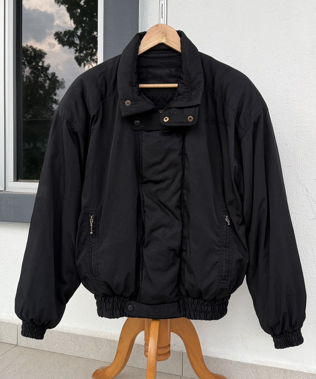Sergio Tacchini Vintage Sergio Tacchini Milano Italia Black Bomber Jacket Size US M / EU 48-50 / 2 - 1 Thumbnail
