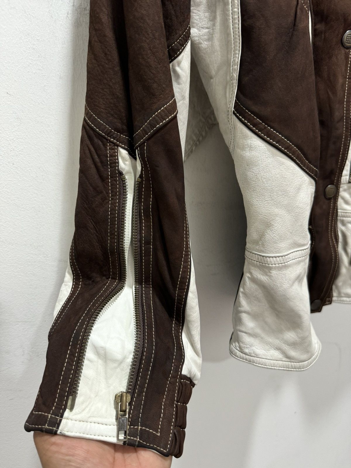 Japanese Brand × Vintage JAPANESE RARE DESIGN LEATHER JACKET Size US S / EU 44-46 / 1 - 10 Thumbnail