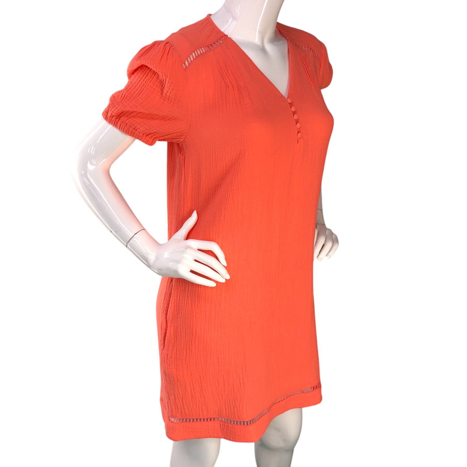 UNTUCKit Untuckit For Her Womens Size S Dress Kasey Gauze Coral Size S / US 4 / IT 40 - 10 Thumbnail