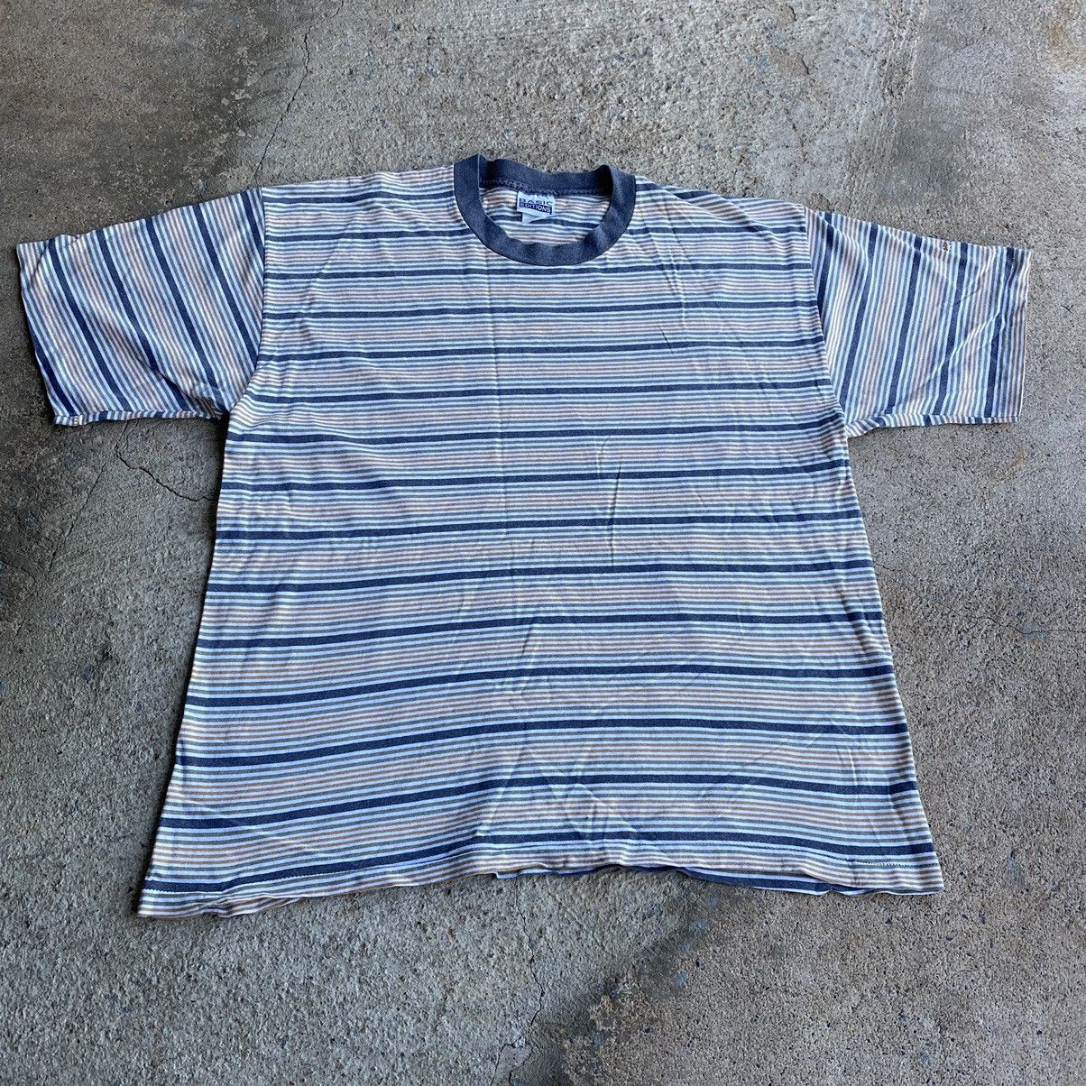 Japanese Brand × Vintage Vintage 90’s Grunge Skate Stripe Single Stitch Shirt Size US XL / EU 56 / 4 - 3 Thumbnail