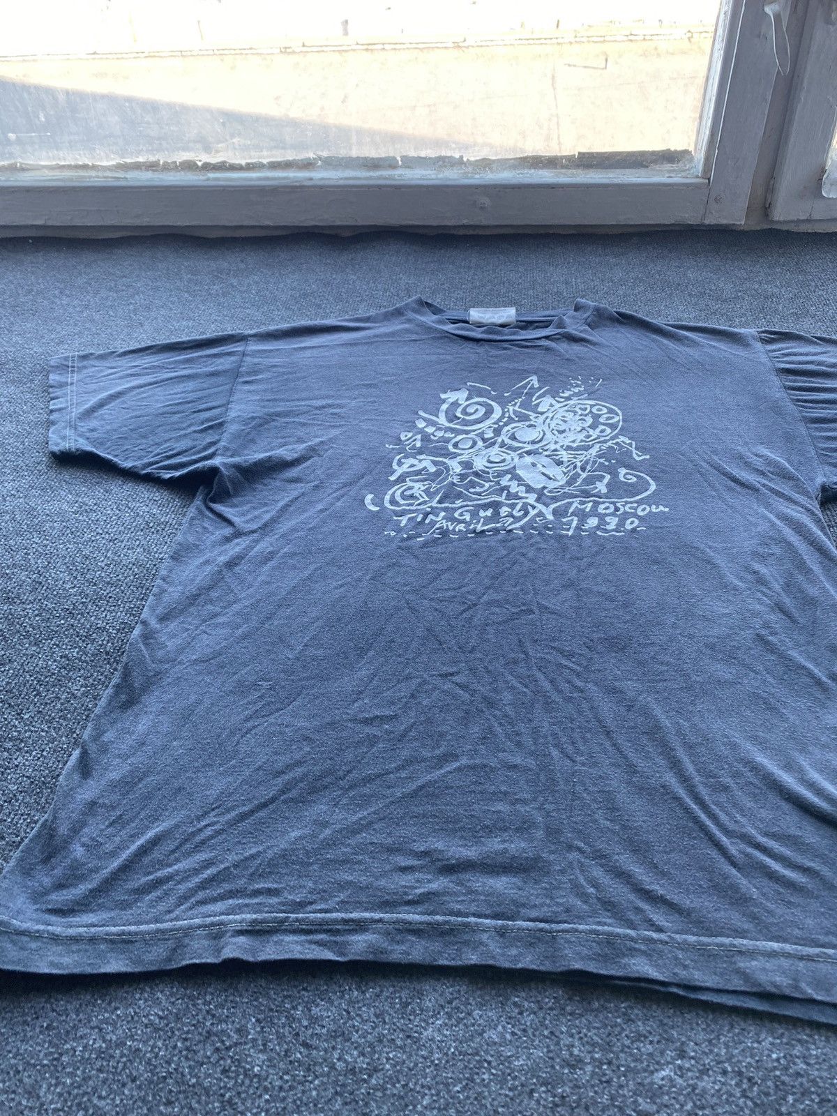 Vintage 🔥1990 Art Jean Tinguely Design Unique Tee faded black Xl Size US XL / EU 56 / 4 - 13 Thumbnail