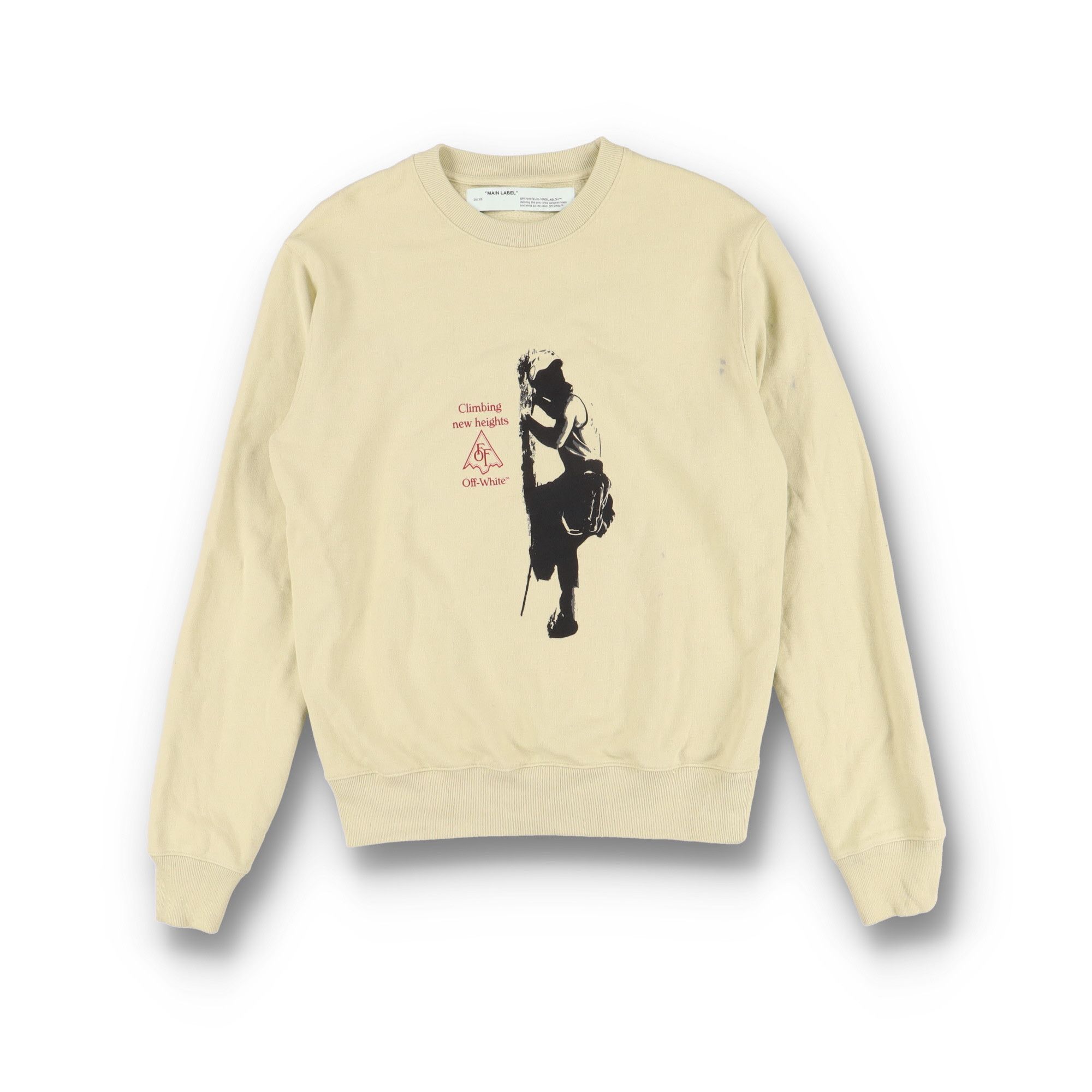 Off-White Beige Vertical Climb Arrows Logo Sweatshirt Size US M / EU 48-50 / 2 - 1 Thumbnail