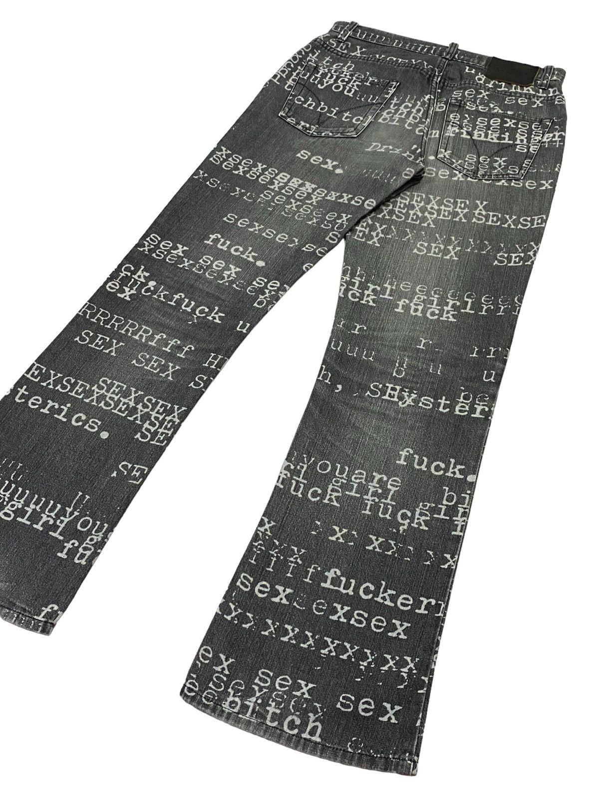Hysteric Glamour Vintage Hysteric Glamour Sex All Over Print Faded Denim Size US 28 / EU 44 - 22 Thumbnail