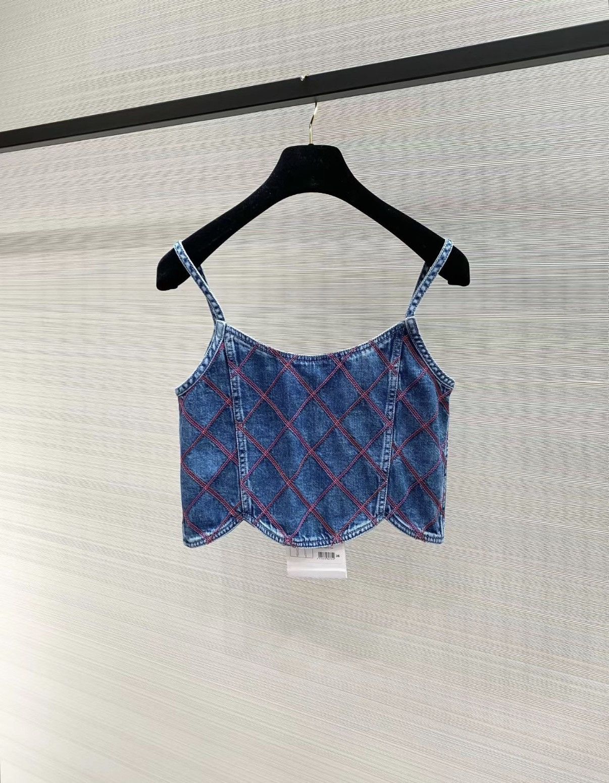 Chanel Chanel F36 22M Beach Denim Quilted Camisole Top J33 Size XS / US 0-2 / IT 36-38 - 2 Thumbnail