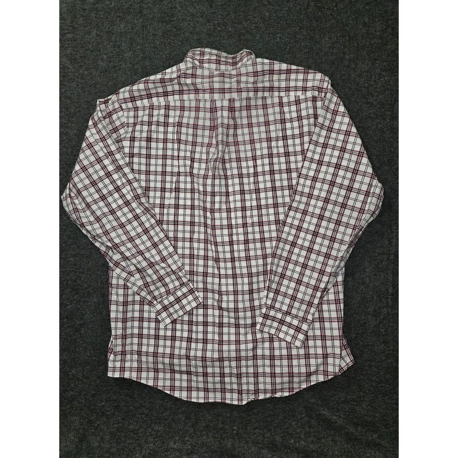 Vintage LL Bean Shirt Mens Medium Red White Plaid Button Down Wrinkle Resistant Cotton Shirt Size US M / EU 48-50 / 2 - 8 Thumbnail