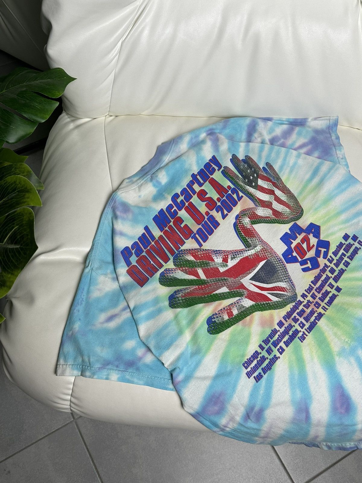Band Tees × Fruit Of The Loom T-shirt Paul McCartney Driving U.S.A. Tour 2002 Size US XL / EU 56 / 4 - 4 Thumbnail