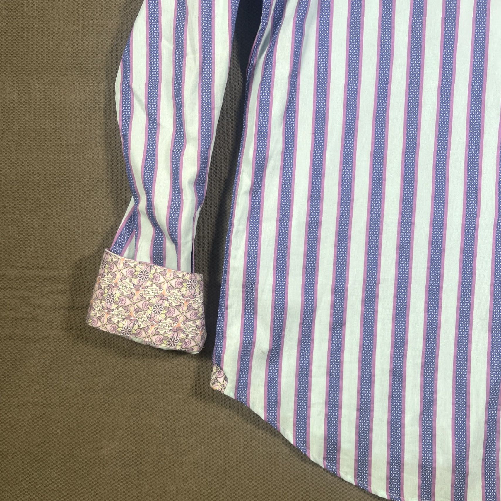 Robert Graham Robert Graham Button-Up Shirt Striped Multicolor Long Sleeve XLT Mens Size US XL / EU 56 / 4 - 6 Thumbnail