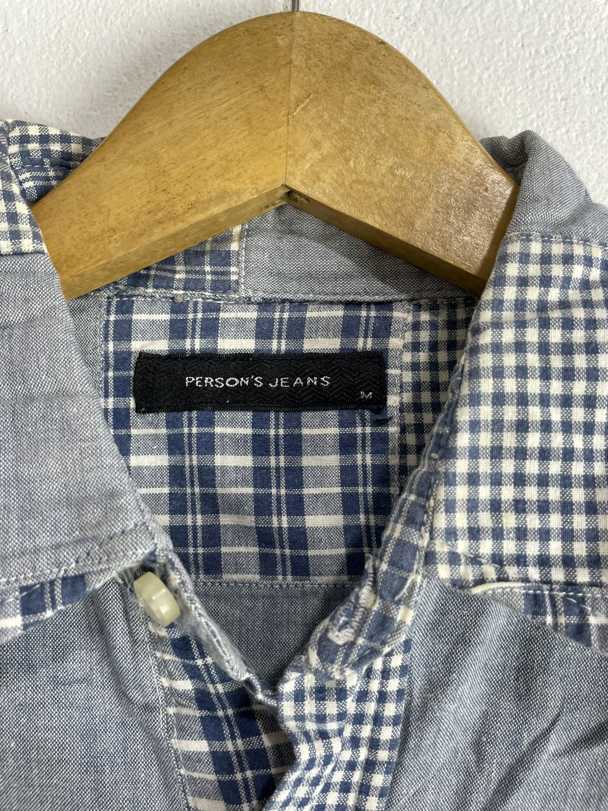 Japanese Brand Persons Jeans Japan Patchwork Shirt Junya watanabe style Size US M / EU 48-50 / 2 - 3 Thumbnail