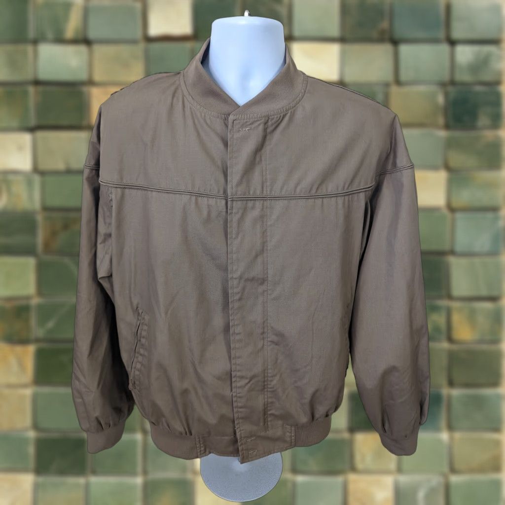 Haband VINTAGE Haband Beige Bomber Golf Light Weight Cotton Jacket Coat Men's Large Size US L / EU 52-54 / 3 - 1 Thumbnail