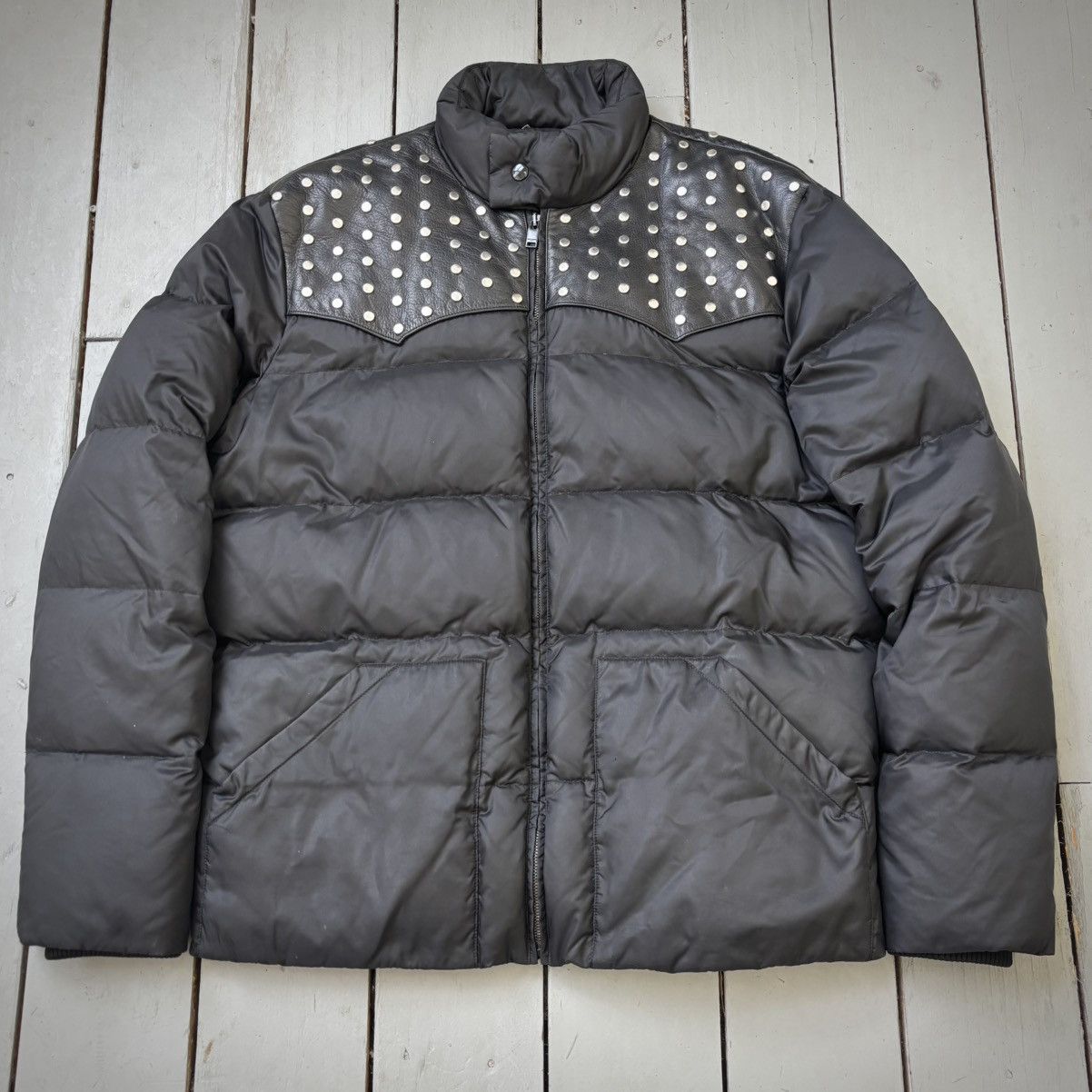 Saint Laurent Paris AW14 Studded Puffer Jacket Size US L / EU 52-54 / 3 - 1 Thumbnail