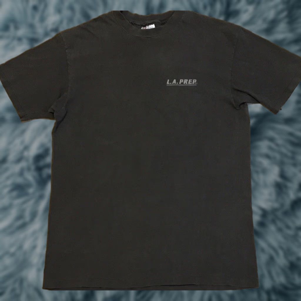 Vintage VINTAGE 80s LA Prep Faded Shirt L Black USA Men T-Shirt Short Sleeve 90s Grunge Biker Punk Skate Surf Trucker Track Single Stitch Size US L / EU 52-54 / 3 - 1 Thumbnail