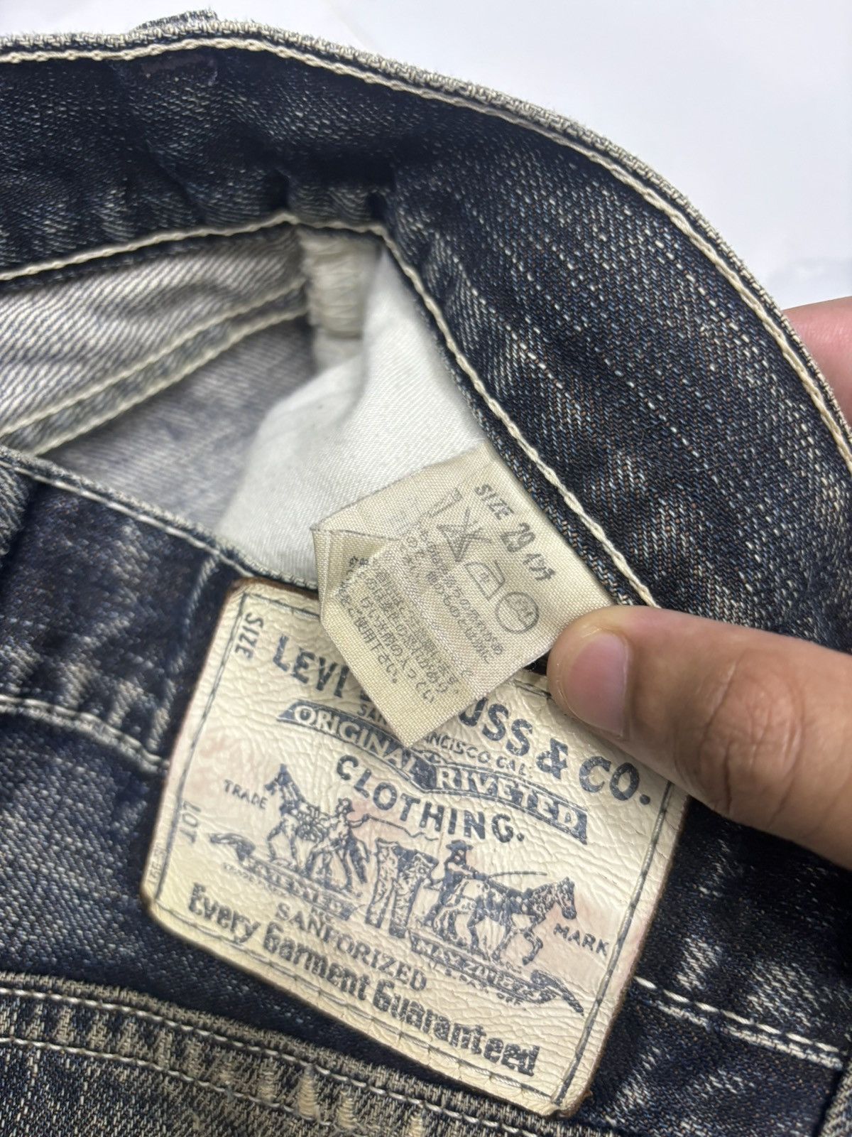 If Six Was Nine × JNCO × Levi's 🔥LEVIS 502 RUSTY DISTRESSED DENIM JEANS Size US 29 - 13 Thumbnail