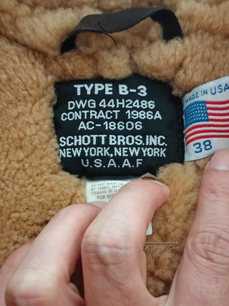 Schott Schott b3 fur integrated Size US M / EU 48-50 / 2 - 5 Thumbnail