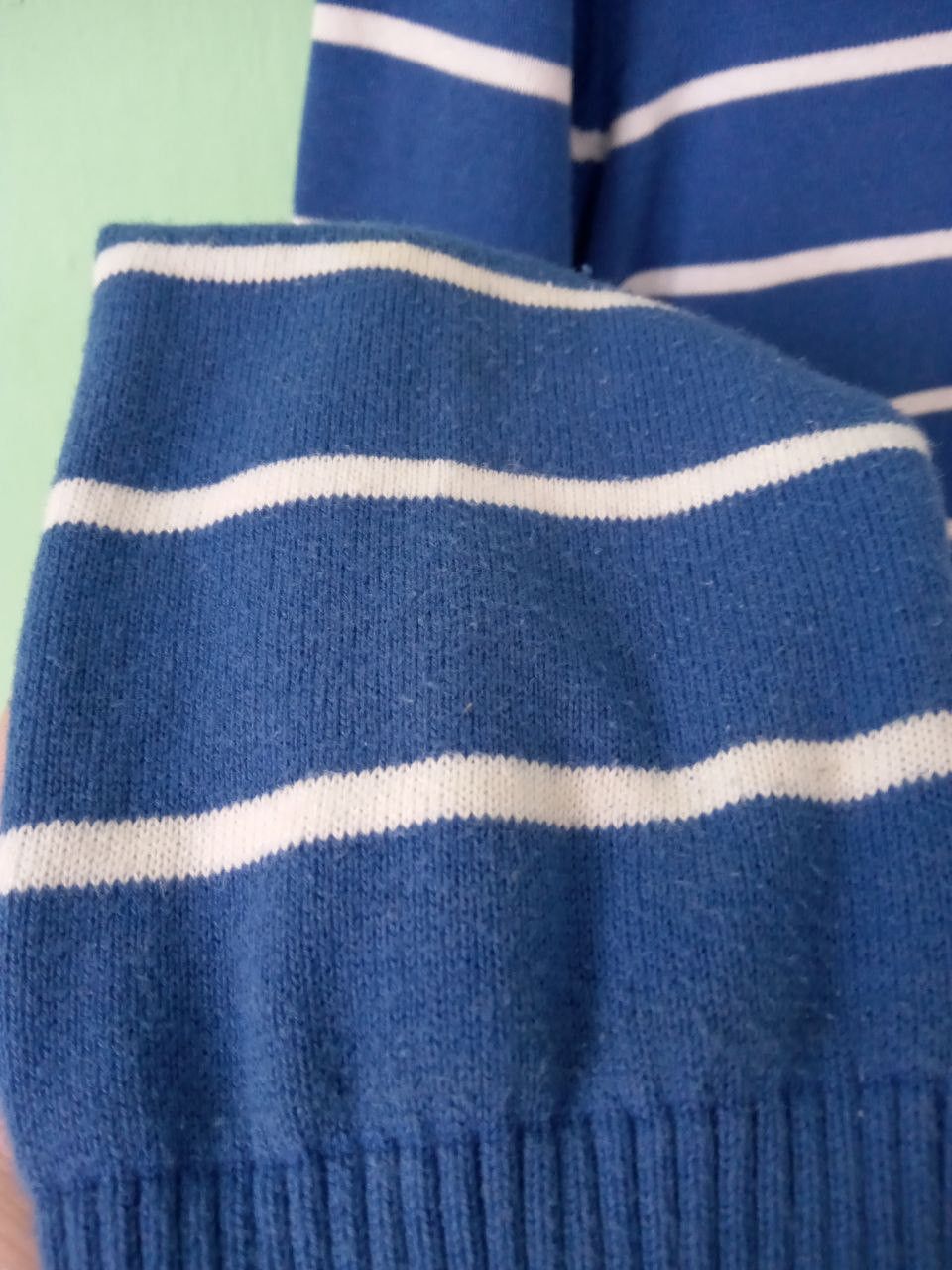 Polo Ralph Lauren Vintage Polo Ralph Lauren Sweater V Neck Blue Striped Size US M / EU 48-50 / 2 - 8 Thumbnail