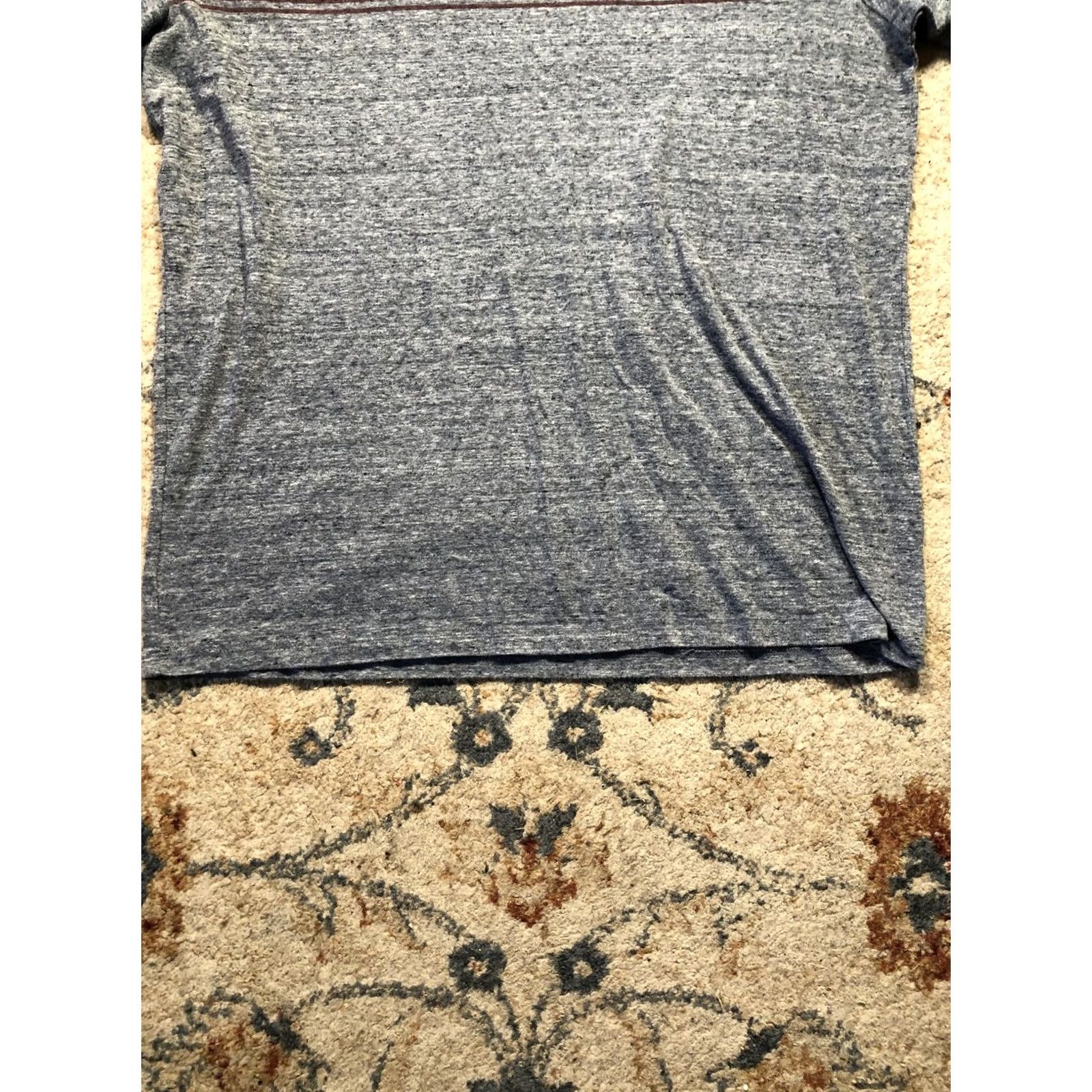 Marine Layer VINTAGE Marine Layer Shirt Mens Large Heather Blue Re-Spun Chest Stripe Crewneck Tee Size US L / EU 52-54 / 3 - 5 Thumbnail