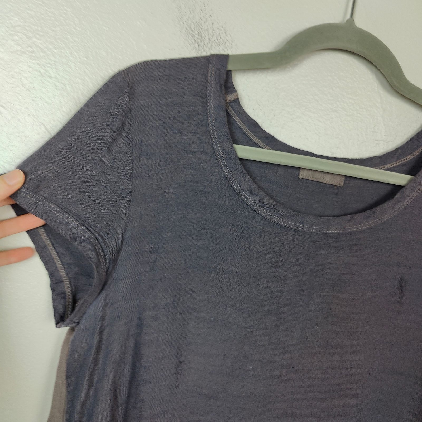 CP Shades CP Shades Linen Cotton Tunic Top Womens Small Gray Size S / US 4 / IT 40 - 2 Thumbnail