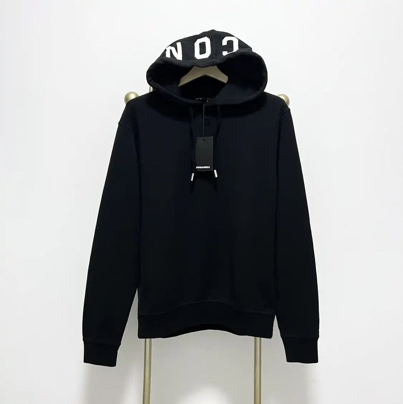 Dsquared2 DSQUARED2 Black Cotton Long Sleeve Hoodie 0089 Size US M / EU 48-50 / 2 - 1 Thumbnail