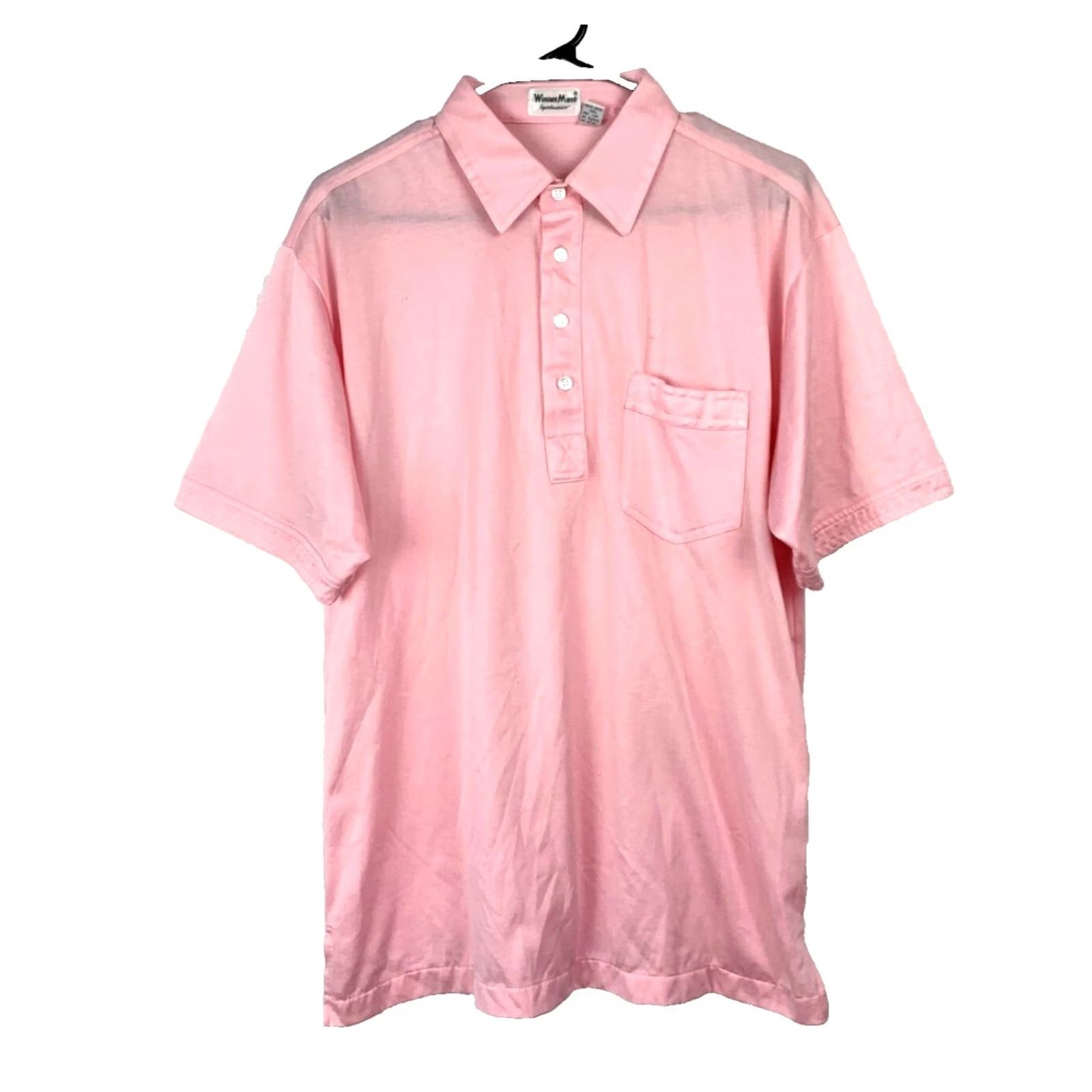 Vintage VINTAGE Winner Mate Sportswear Polo Shirt Men Large Pink 70s Size US L / EU 52-54 / 3 - 2 Thumbnail