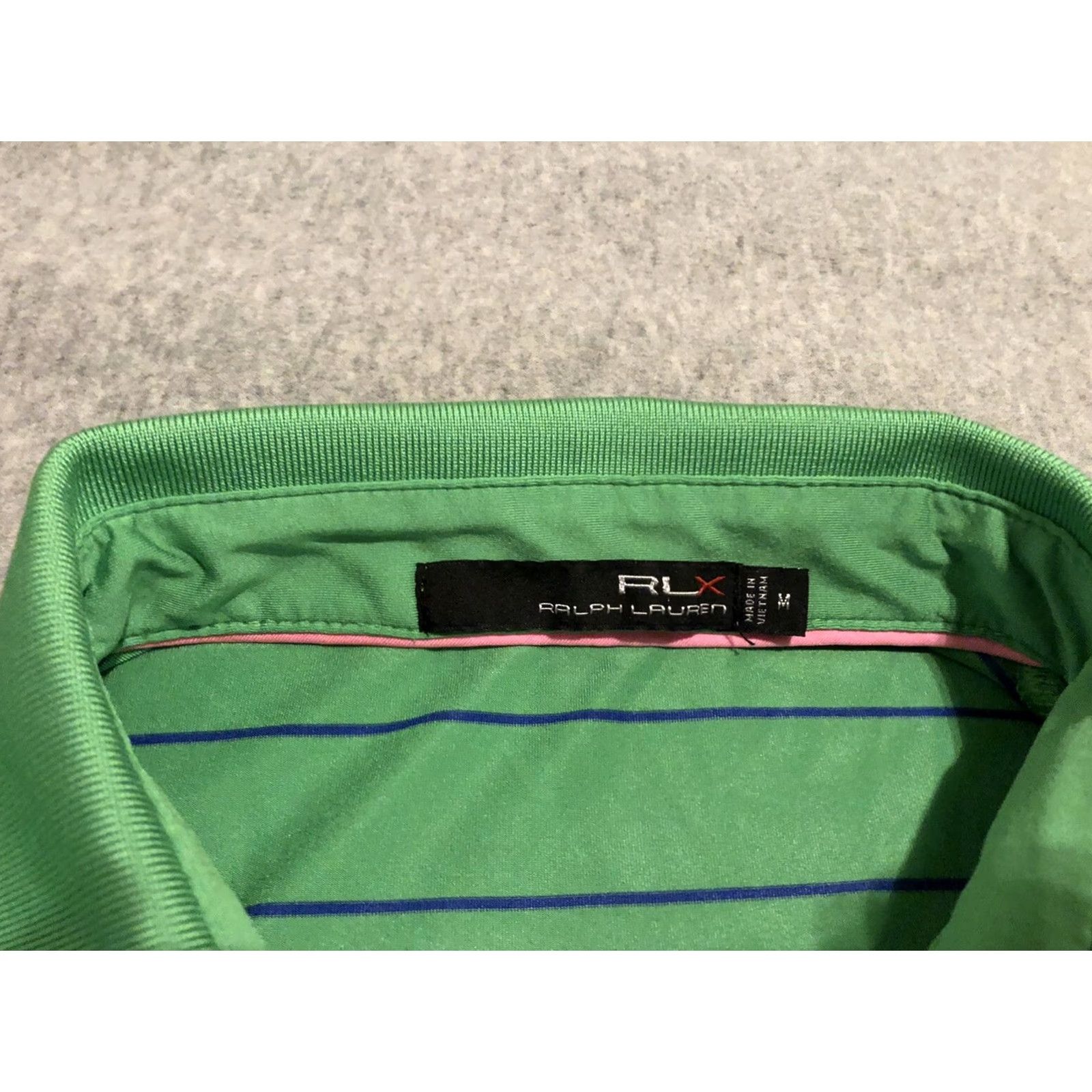 Ralph Lauren RLX Ralph Lauren Polo Golf Shirt Green Striped Short Sleeve Polo Shirt Size M Men's Polo Shirt Golf Shirt Green Striped Short Sleeve Size US M / EU 48-50 / 2 - 2 Thumbnail