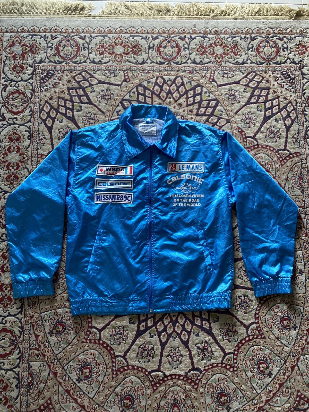 Gear for Sports Vintage Calsonic Nissan Racing Team Jacket Le Mans 24H WSPC Size US L / EU 52-54 / 3 - 1 Thumbnail