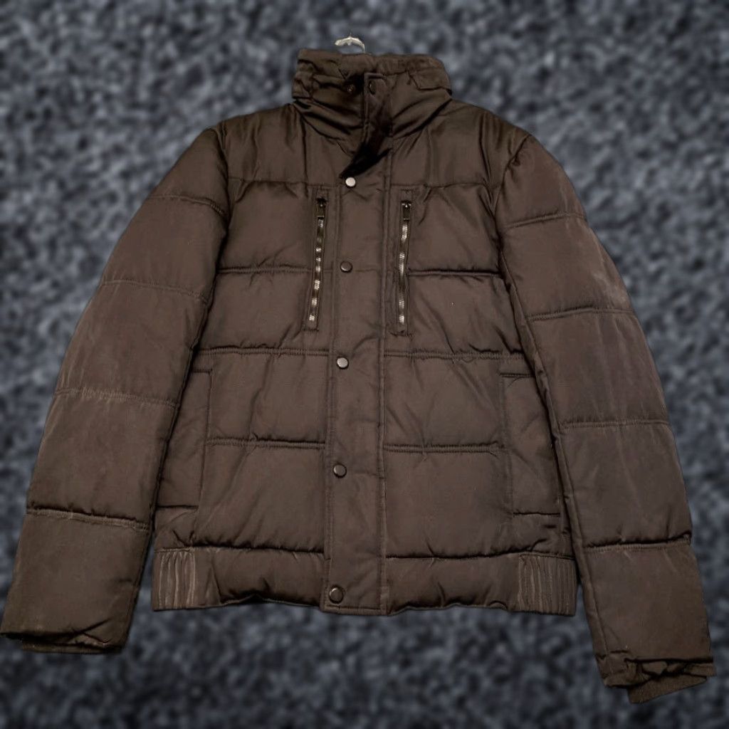 Zara Zara Man Puffer Jacket Mens Medium Black Lined Full Zip Mock Neck Outdoor Winter Jacket Size US M / EU 48-50 / 2 - 1 Thumbnail