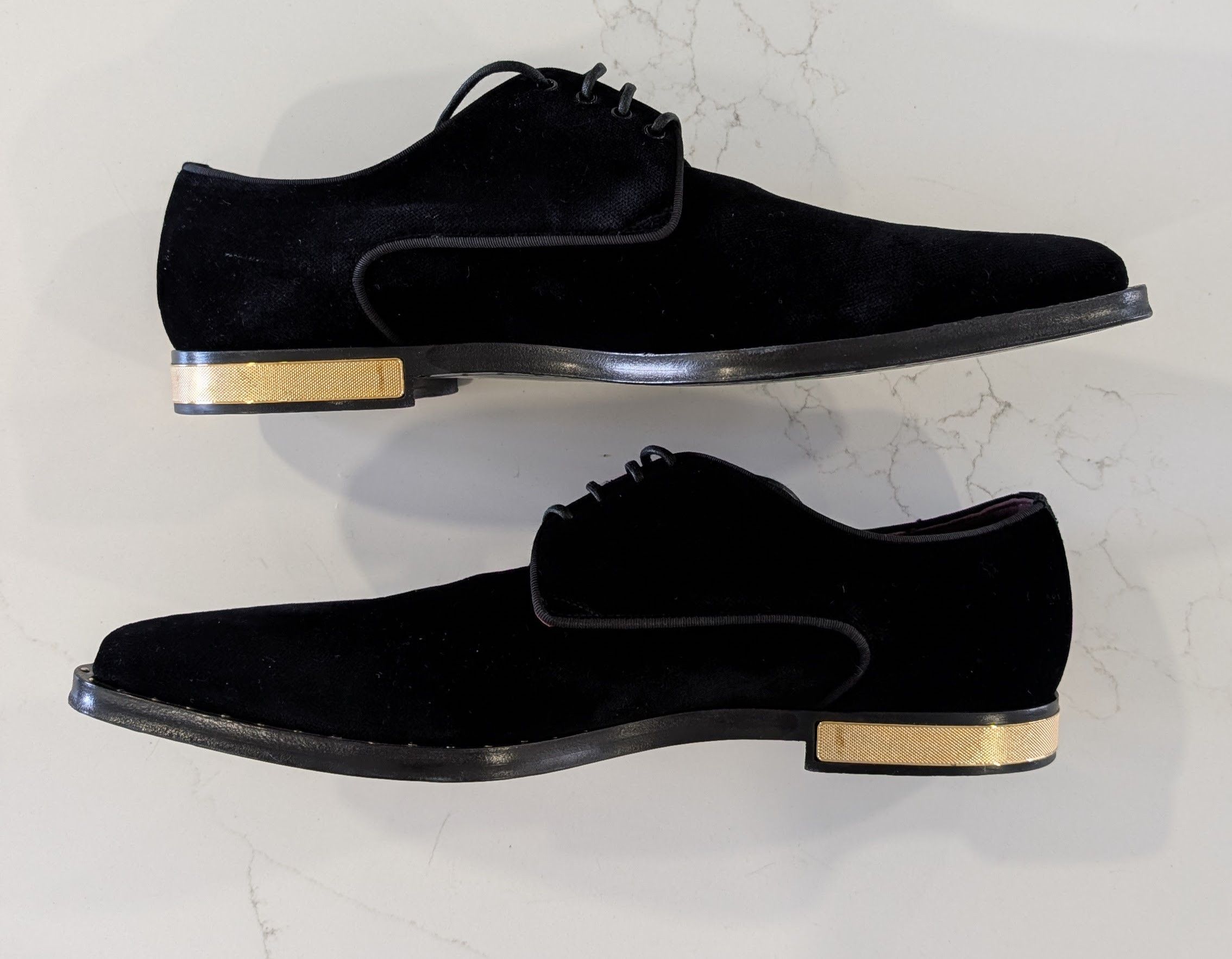 Dolce & Gabbana Dolce & Gabbana Black Velvet Derby Shoes 9.5 IT / 10.5 US Size US 10.5 / EU 43-44 - 2 Thumbnail