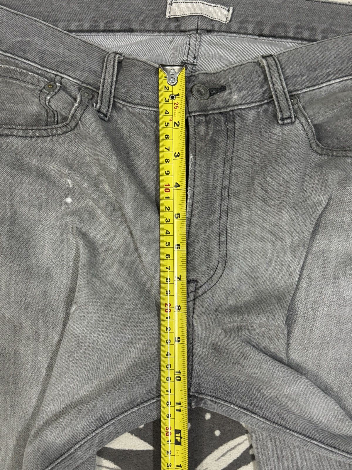 Undercover × Uniqlo Vintage Y2K Uniqlo Selvedge Grey Faded Distressed Jeans Size US 33 - 17 Thumbnail