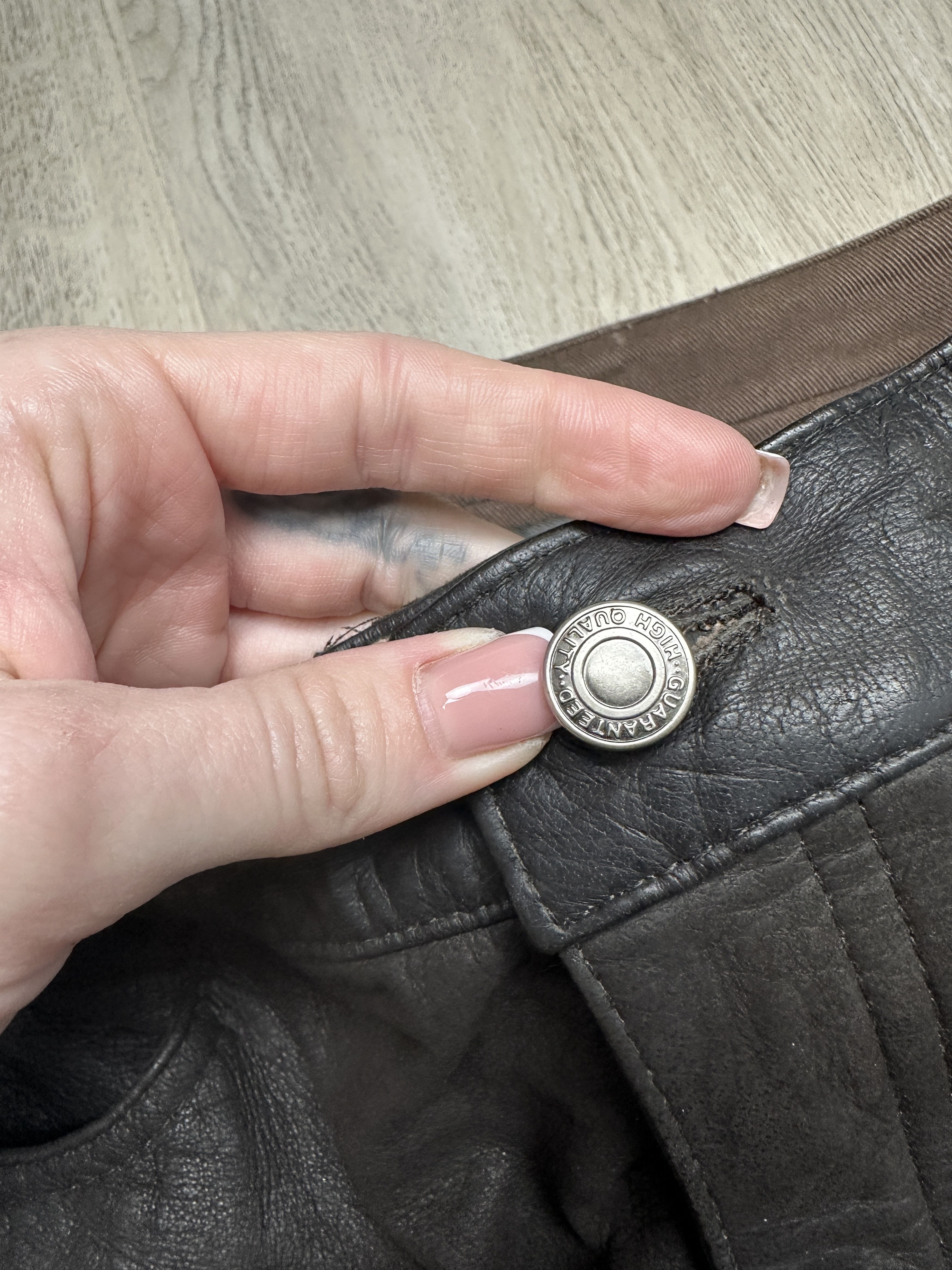 Genuine Leather Ashy Vintage Mens Genuine Leather Pants Biker Motorcycle Size US 38 / EU 54 - 5 Thumbnail