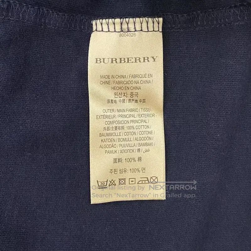 Burberry Burberry Cotton Navy Short Sleeve T. Size US XL / EU 56 / 4 - 4 Thumbnail