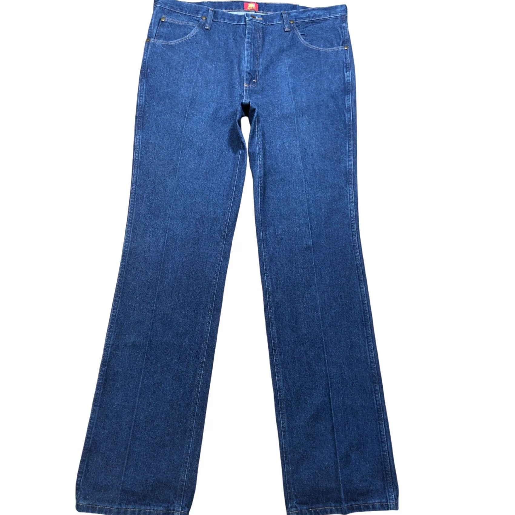 Wrangler VINTAGE Wrangler 36MWZ Jeans Men 5-Pocket Denim Slim Straight 38x36 Cowboy Cut Western Blue 80s 90s Cowboys Mens Size US 38 / EU 54 - 2 Thumbnail