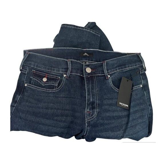 True Religion True Religion Mens Dark Wash Geno Flap Pocket Slim Fit Jeans Size US 38 / EU 54 - 4 Thumbnail