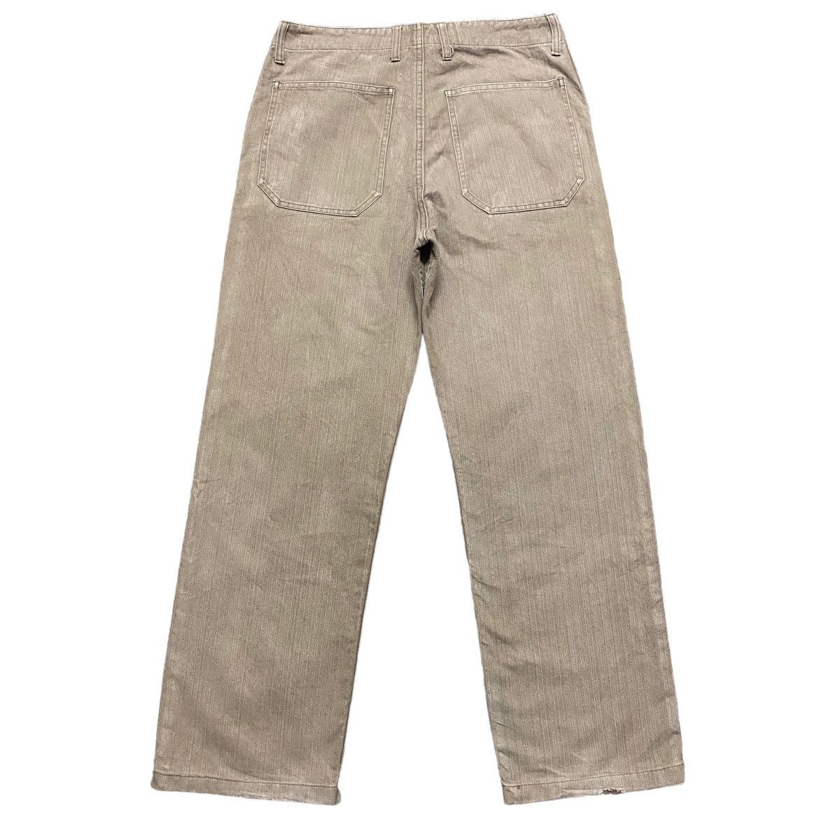 image of French Trotters x Vetra Vintage Vetra Hbt Striped Work Pants Fade Brown, Men's (Size 31)