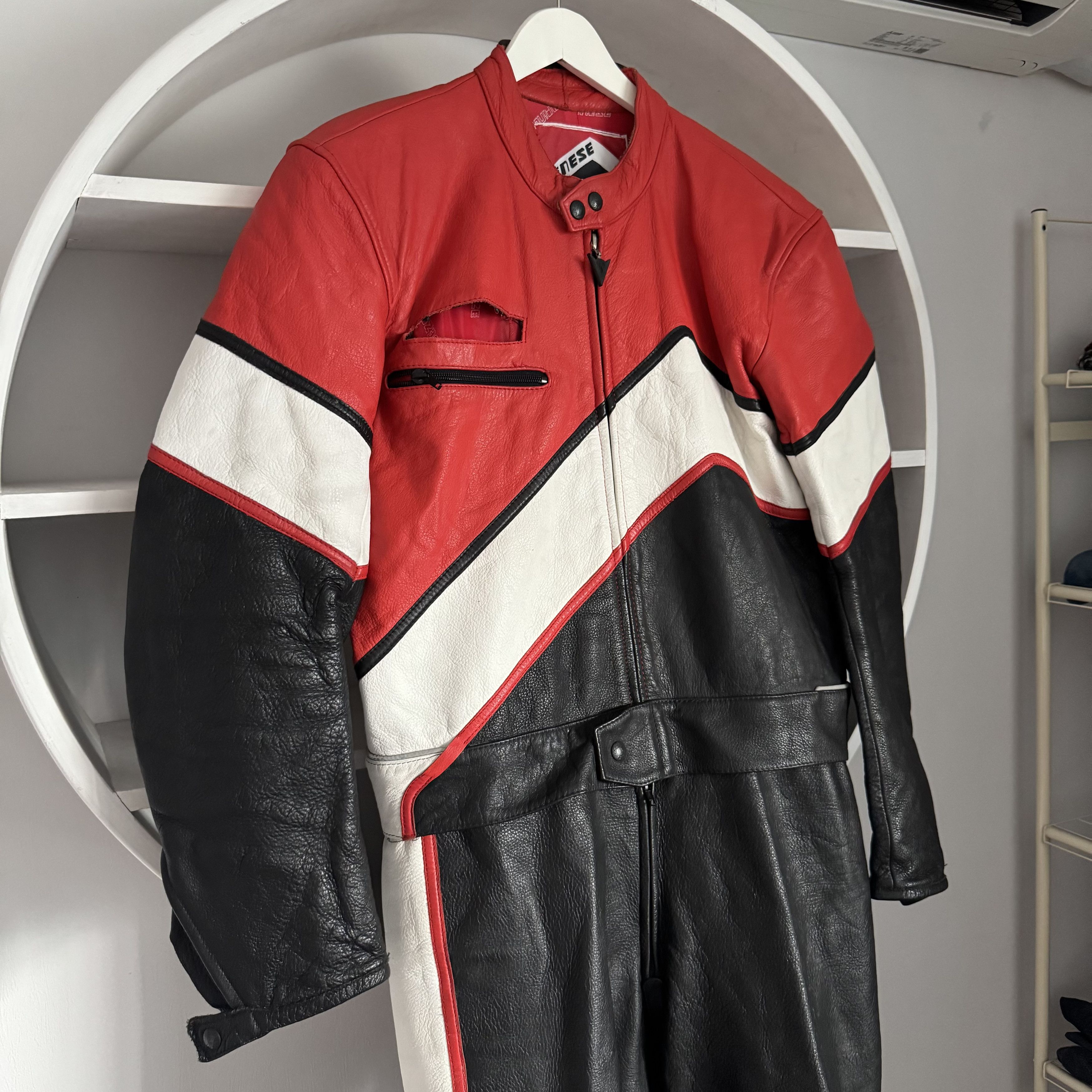 Dainese Vintage DAINESE Moto Suit – Jacket + Pants – Leather Logo Size 46R - 5 Thumbnail