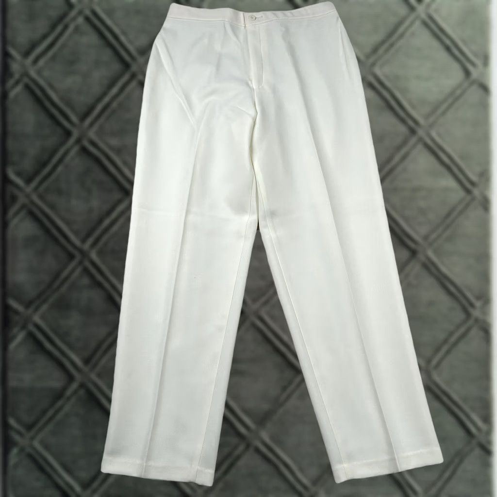 Levi's VINTAGE Levi's Pants Womens 18W Tailored Ivory Dacron Polyester 80s USA Trouser Plus 30in 30in Womens Menus? Size 40" / US 18 - 1 Thumbnail