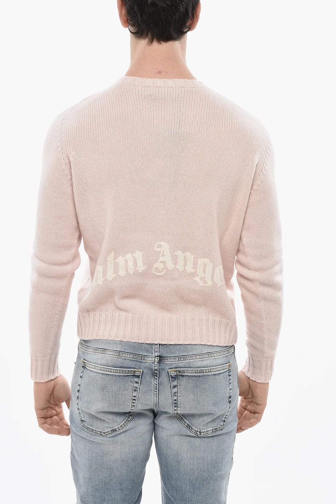 Palm Angels og1mm0326 Wool-Blend Crewneck Sweater in Pink Size US XS / EU 42 / 0 - 2 Thumbnail