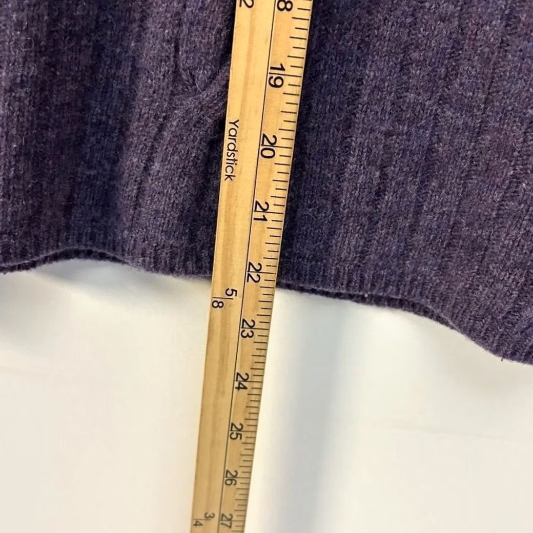 Vintage North Crest Purple Lambswool V-Neck Pullover Sweater Top Women's Large Size L / US 10 / IT 46 - 4 Thumbnail