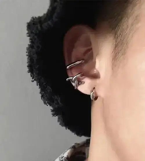 Jewelry Retro punk ear clips （1pairs） Size ONE SIZE - 4 Thumbnail