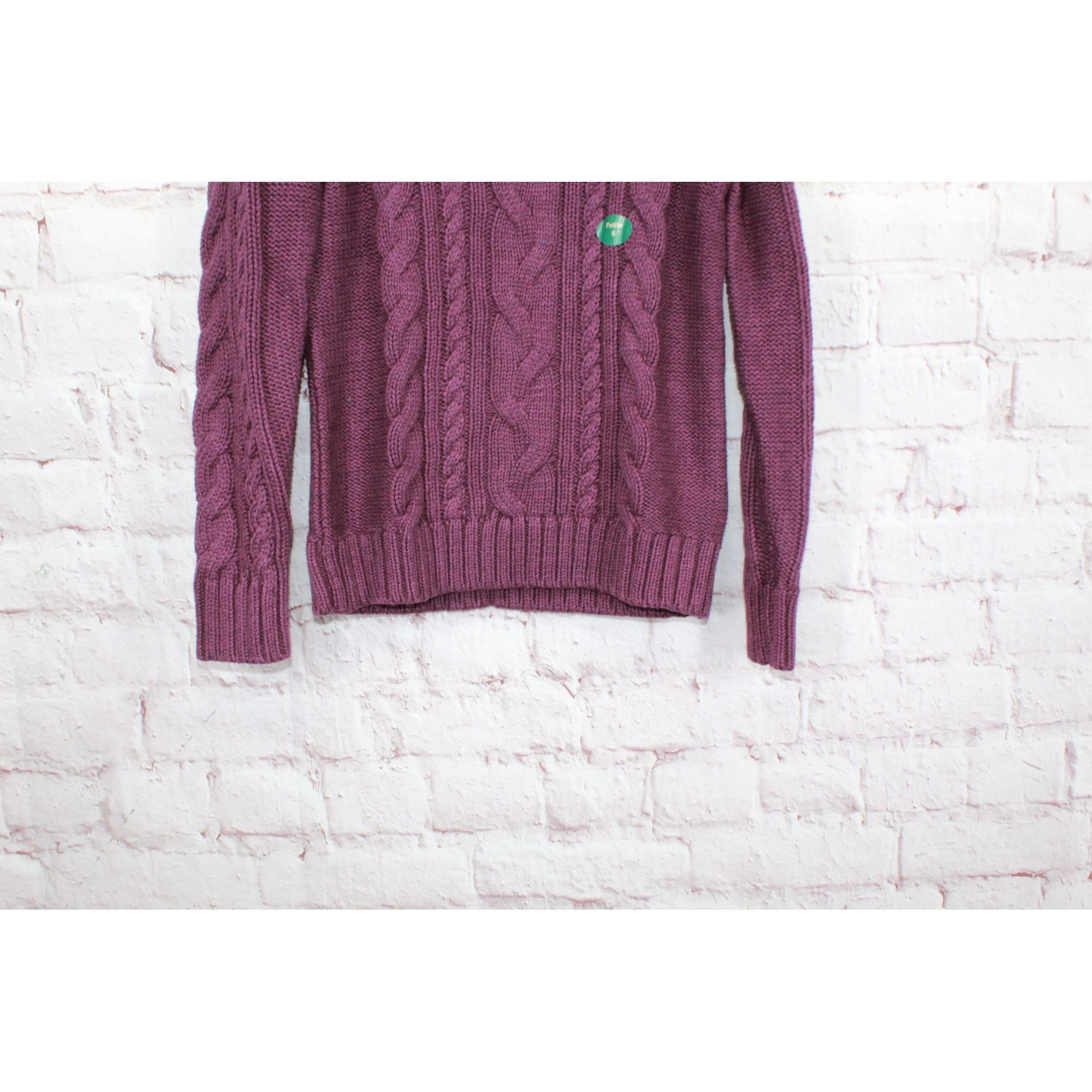 L.L. Bean LL Bean Women's Double L Cable Sweater Crewneck Cotton Size S / US 4 / IT 40 - 3 Thumbnail