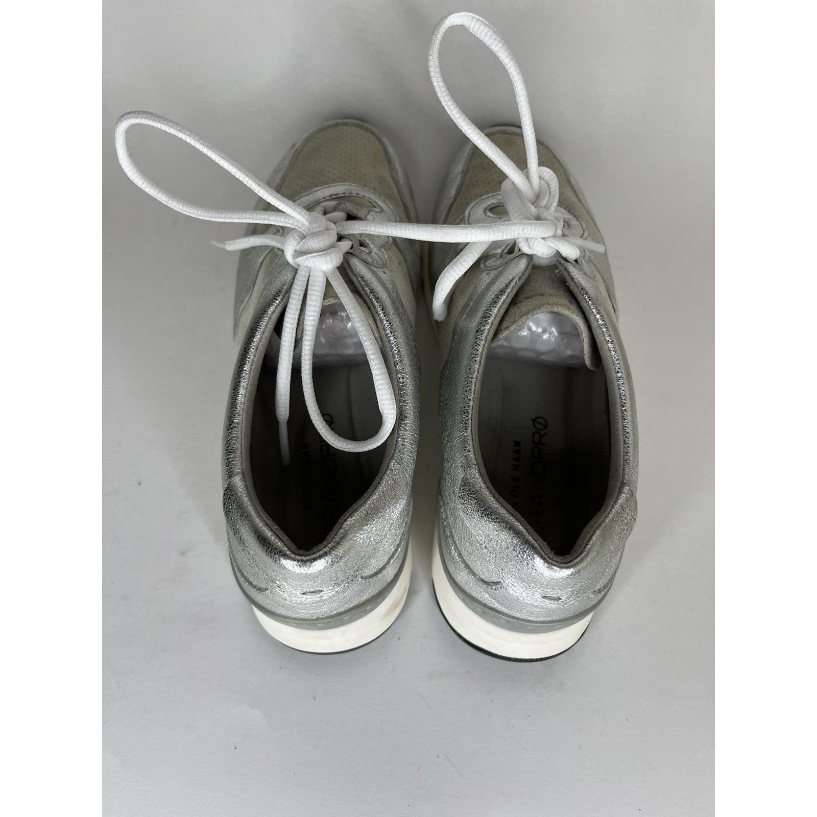 Cole Haan Cole Haan Grand Pro Silver Casual Lace Up Sneakers Shoes Wom Size US 9 / IT 39 - 6 Thumbnail