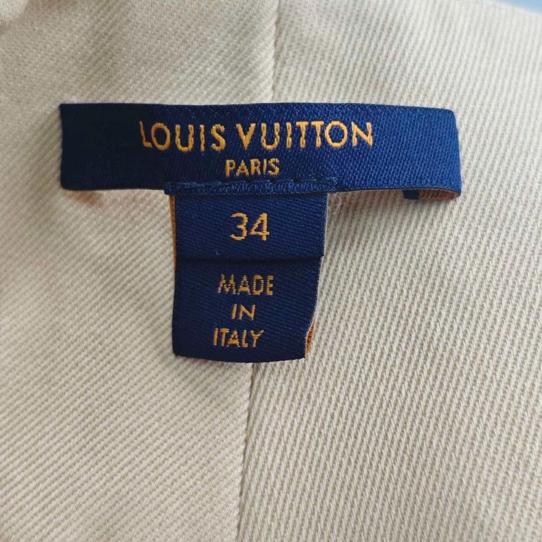 Louis Vuitton Louis Vuitton Beige printed leather label viscose and sheep Size 33" - 5 Thumbnail