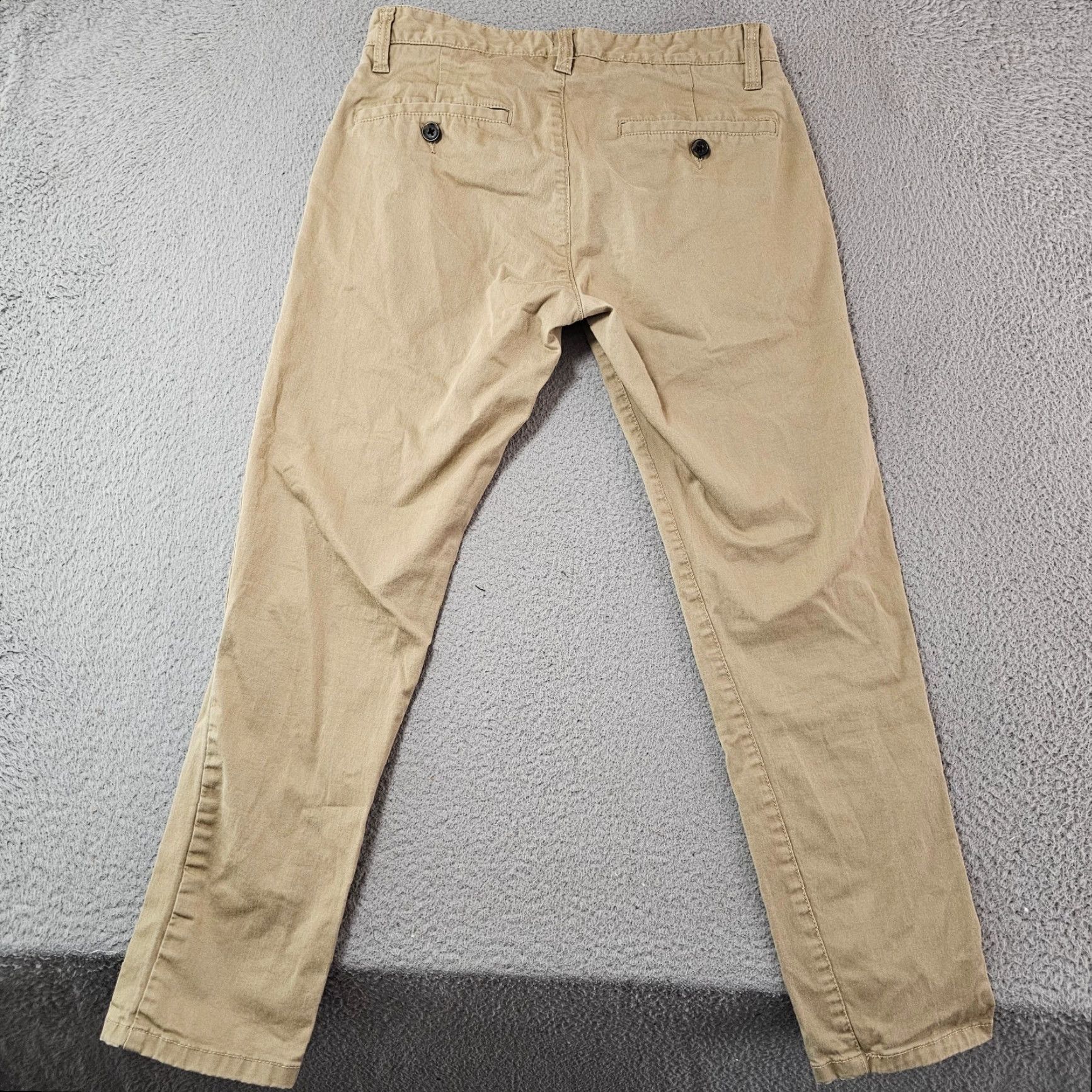 Vintage Under 510 Chino Pants Mens 28x24 Khaki Slim Cotton Blend Stretch Tapered Flat Front Pockets Casual Workwear Solid 28 Regular Apparel Mens Size US 28 / EU 44 - 7 Thumbnail