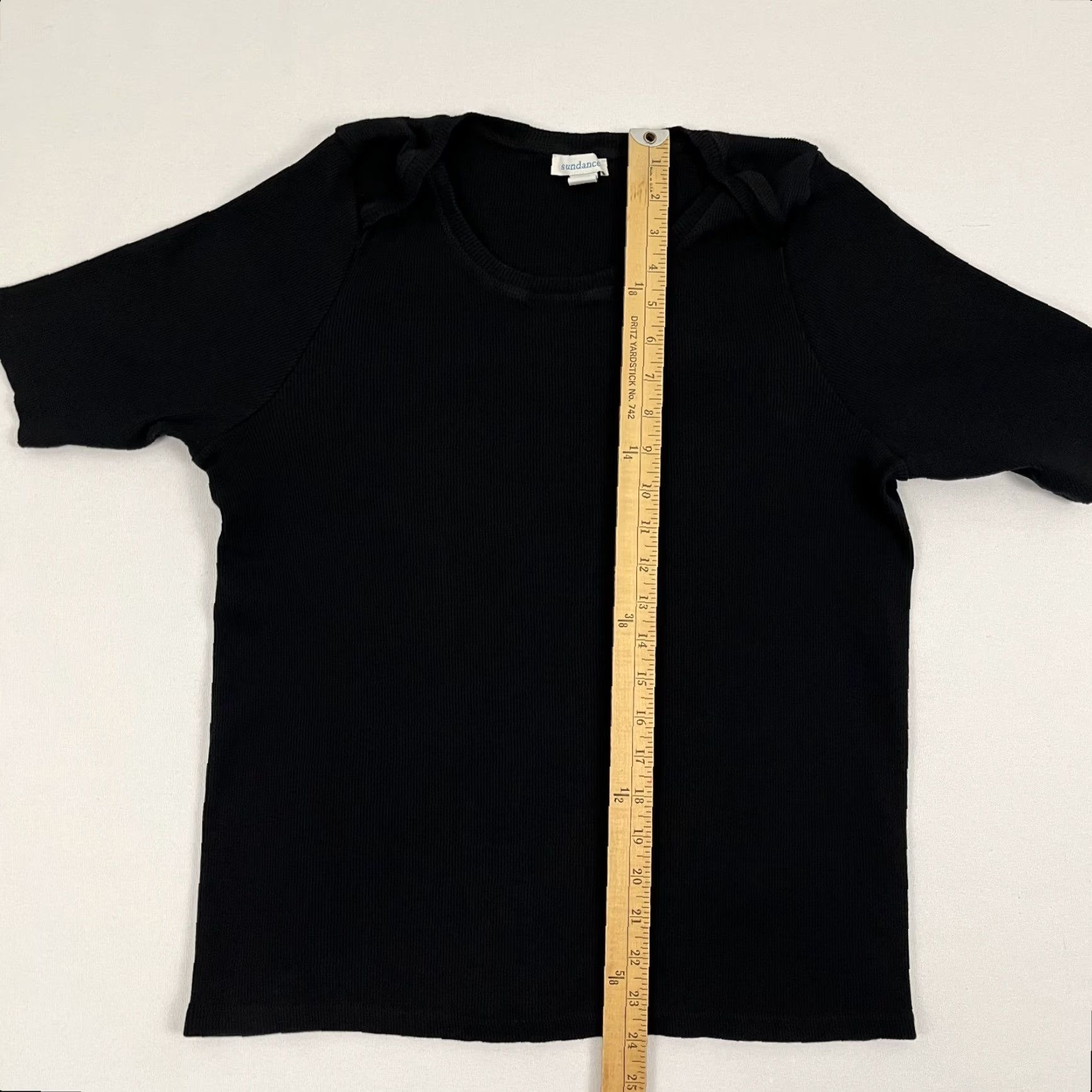 Vintage Sundance Shirt Womens Large Black Thermal Waffle Knit 1/2 Sleeve Layering Blouse Size L / US 10 / IT 46 - 3 Thumbnail
