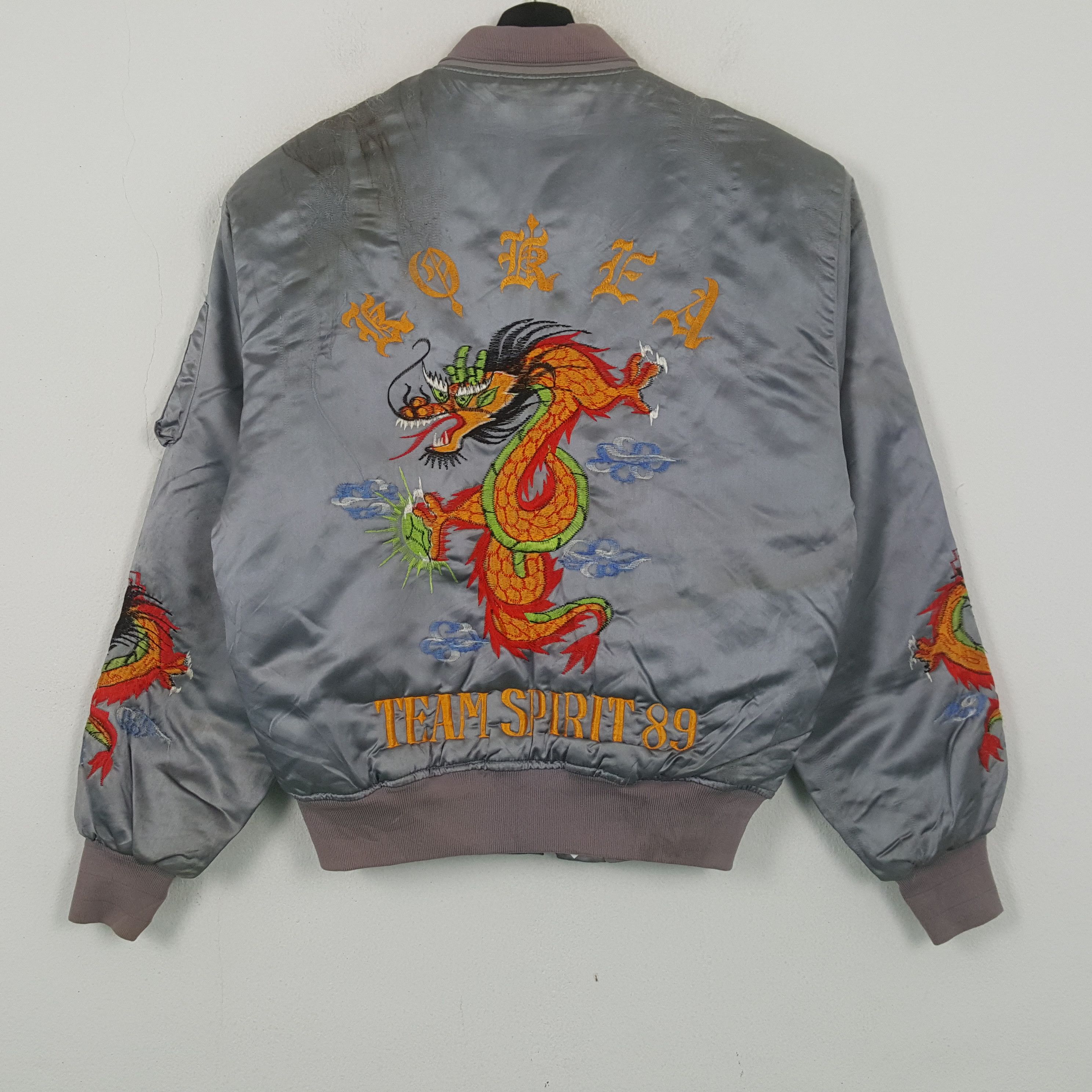 Vintage Dragon Team Spirit 89 Sukajan Jacket Japanese Style RR8 Size US L / EU 52-54 / 3 - 1 Thumbnail