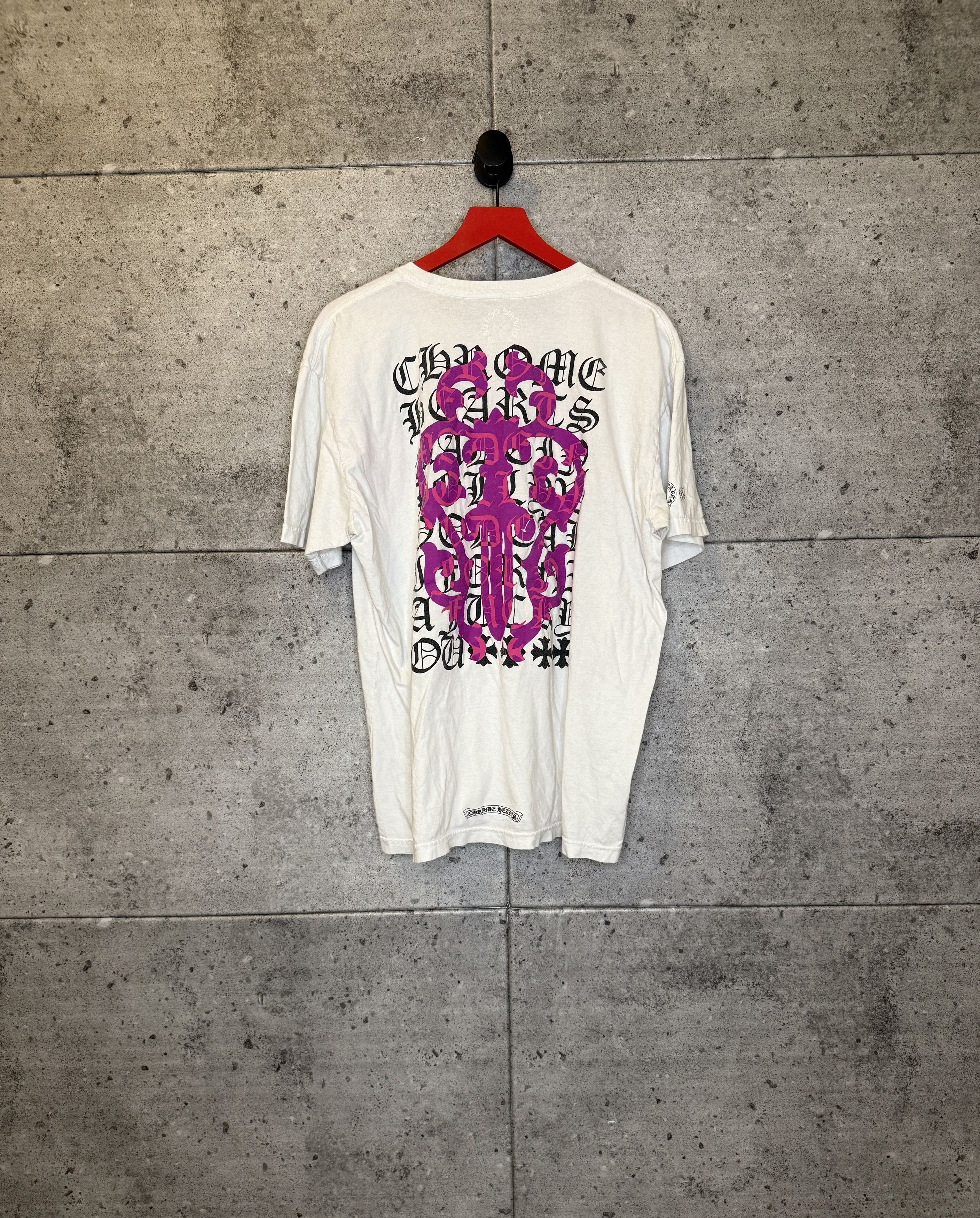 【CHROME HEARTS 】Eye Chart Pink Dagger Tee 半袖 Tシャツ 国内正規美品 CHROME HEARTS クロムハーツ DAGGER EYE CHART TEE