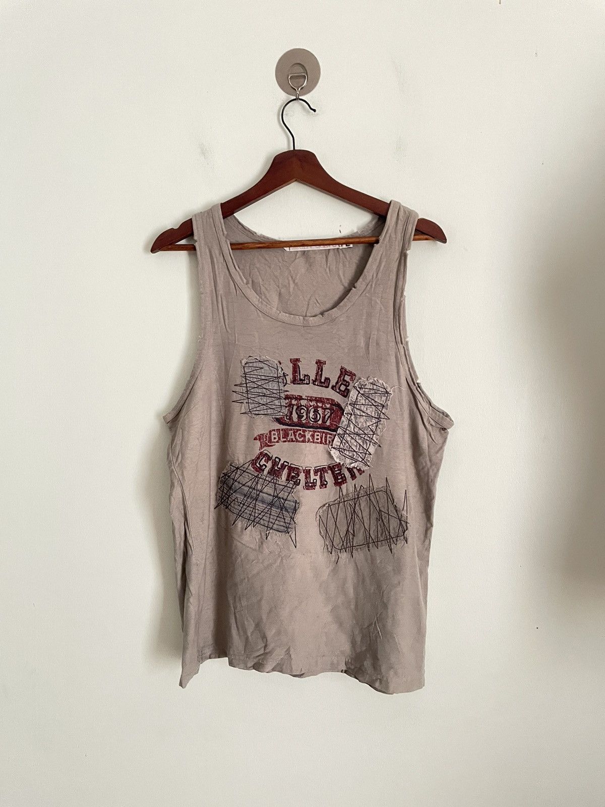 Japanese Brand Clone Devgru Distressed Tank Top Size US L / EU 52-54 / 3 - 1 Thumbnail